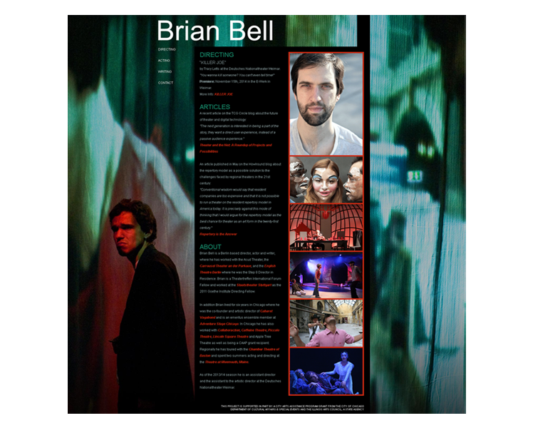 Personal site. Brian Bell, Chicago.